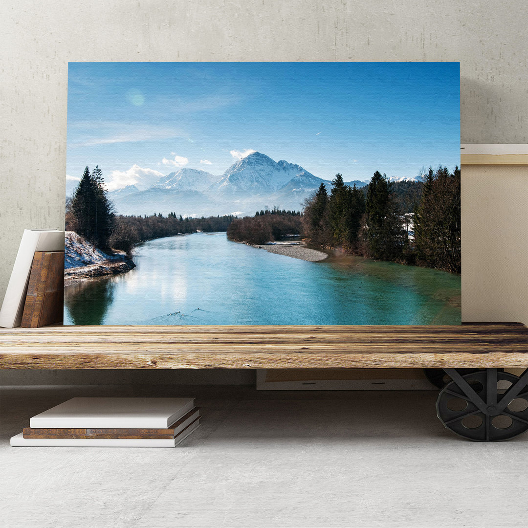 Mountain Landscape, Lake and Forest Photographic - Wrapped Canvas