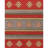 Mesa Wool Southwestern Area Rug in Red