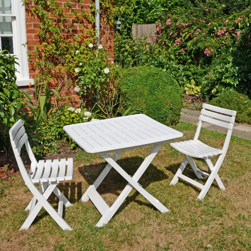 Brescia 2 Seater Bistro Set, White