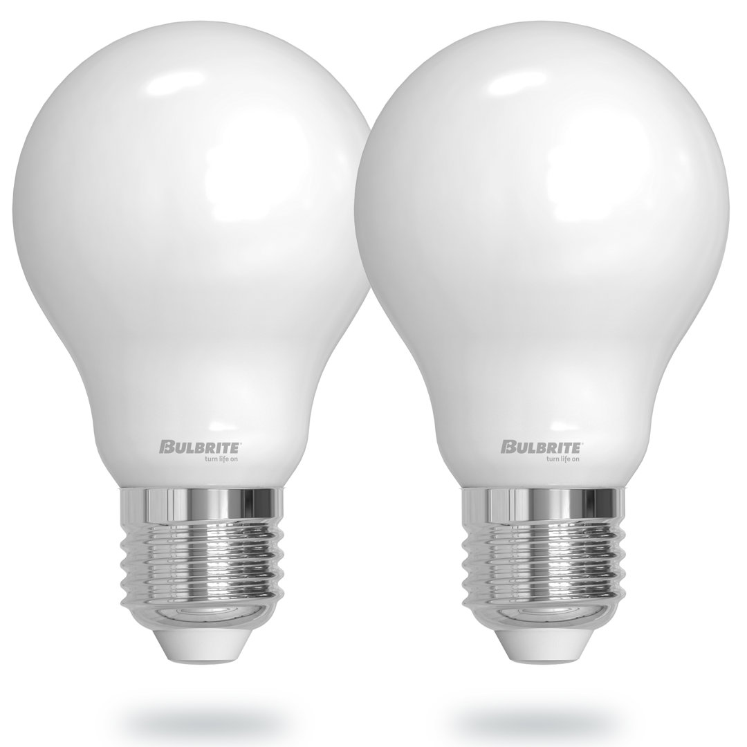9 Watt LED A19 Light Bulbs, Warm Dimming 3000K (Soft White) (Set of 2) Bulbrite Industries
