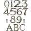 Chrome Door Numbers 3inch 7.5cm H Brass House Letters And Numbers