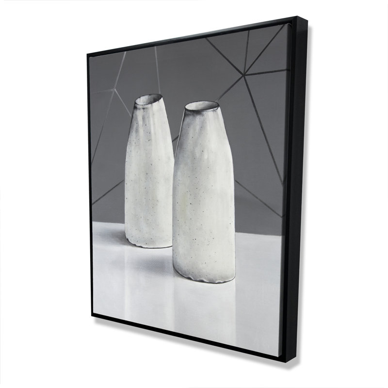 Vases - Toile encadrée objet monochrome pour la décoration intérieure