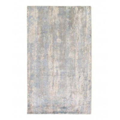 Tapis gris en coton / laine noué à la main 2 pi 5 po x 4 pi 2 po Pasol