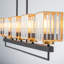 Luminaire suspendu pour îlot de cuisine en cristal 5 lumières 5 lumières