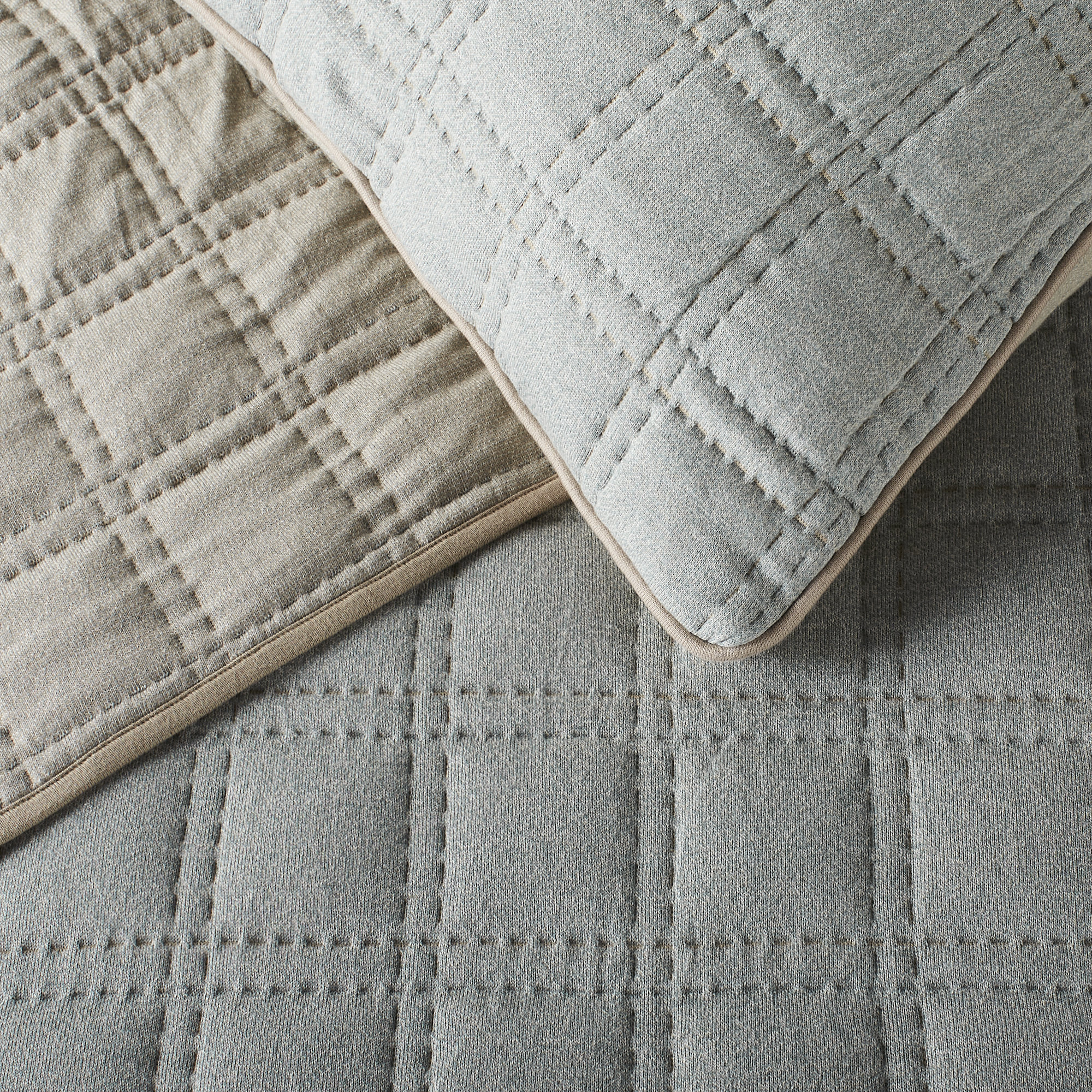 Gana Cotton Sham Set, Mineral, Euro