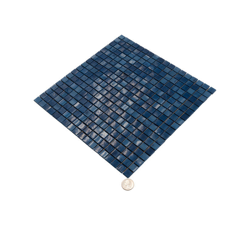Skosh 0.6" x 0.6" Glass Grid Mosaic Wall & Floor Tile