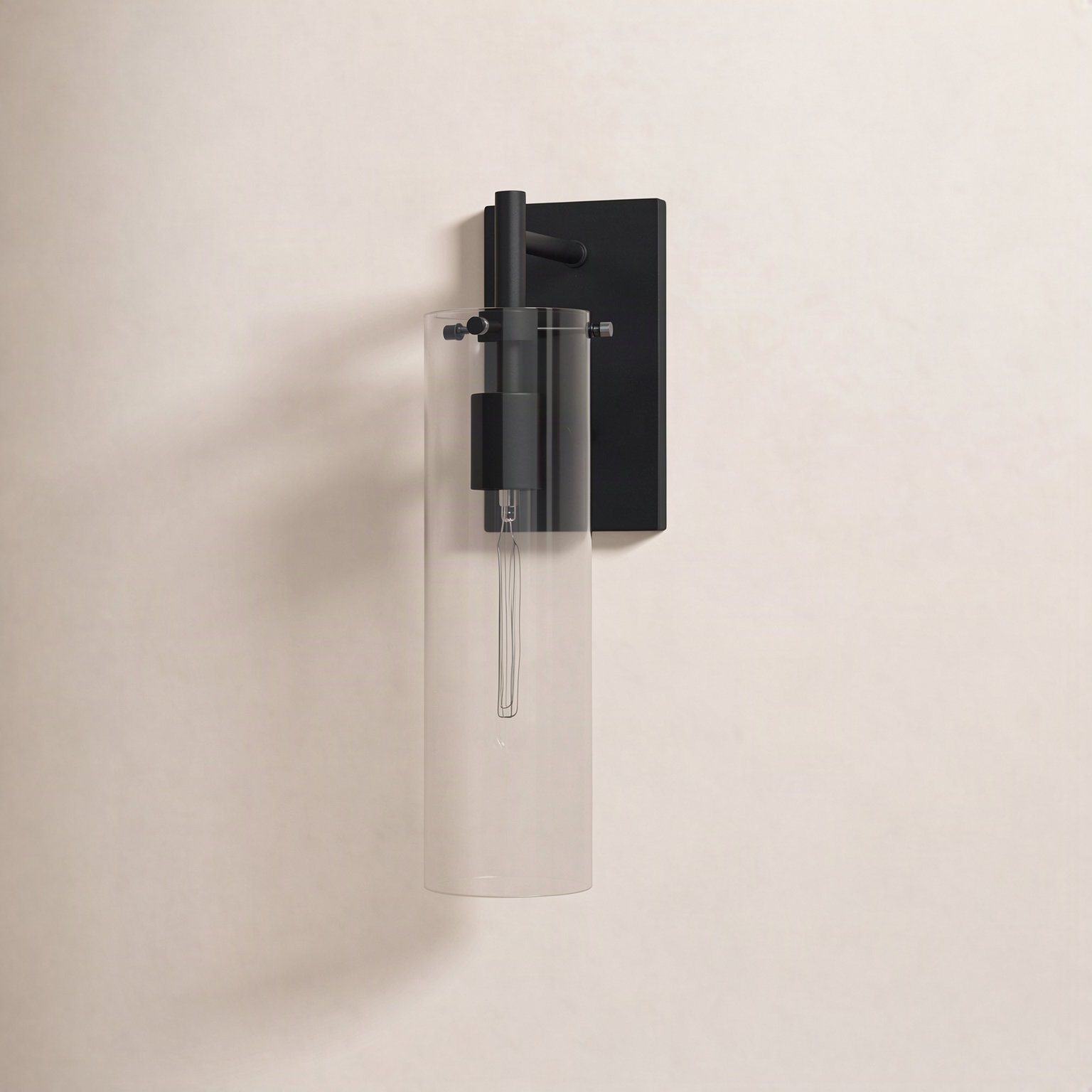 Gilbert Single Light Glass Dimmable Armed Sconce