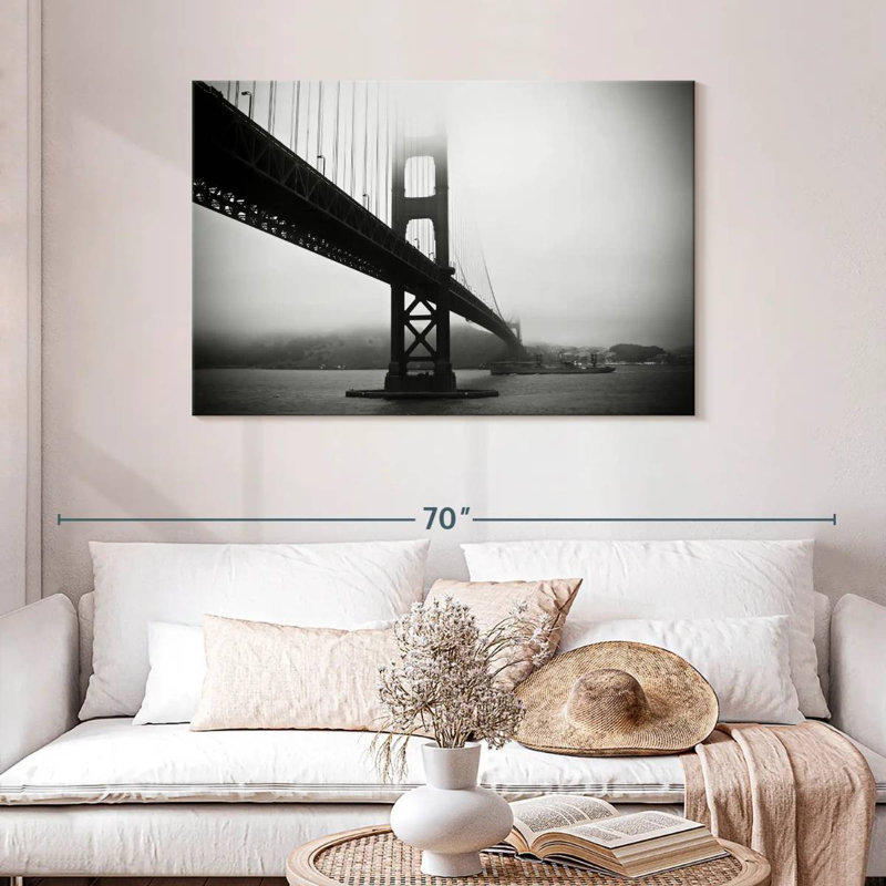 Nicci Smoggy Golden Gate Bridge, H 30 po x l 45 po