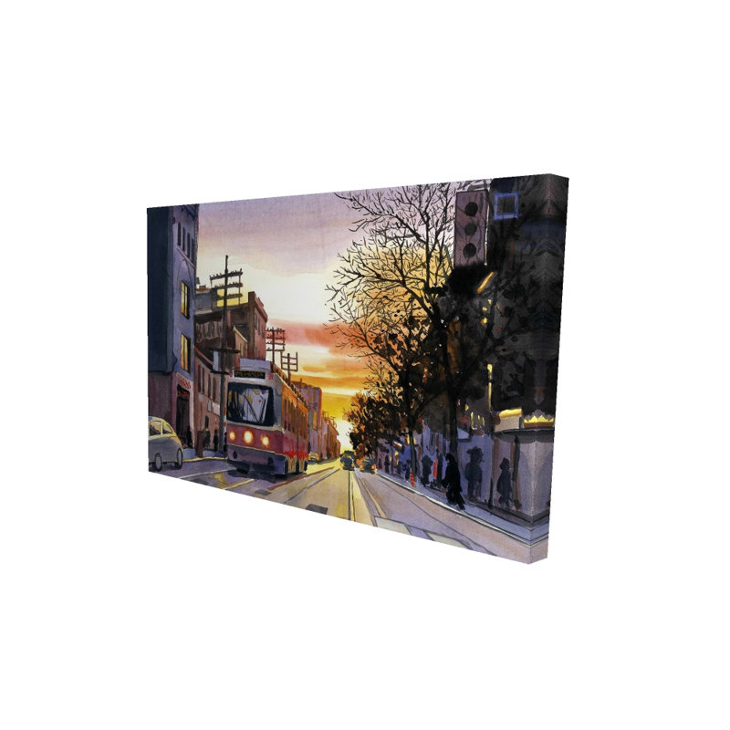 Coucher de soleil à Toronto, H 36 po x l 24 po