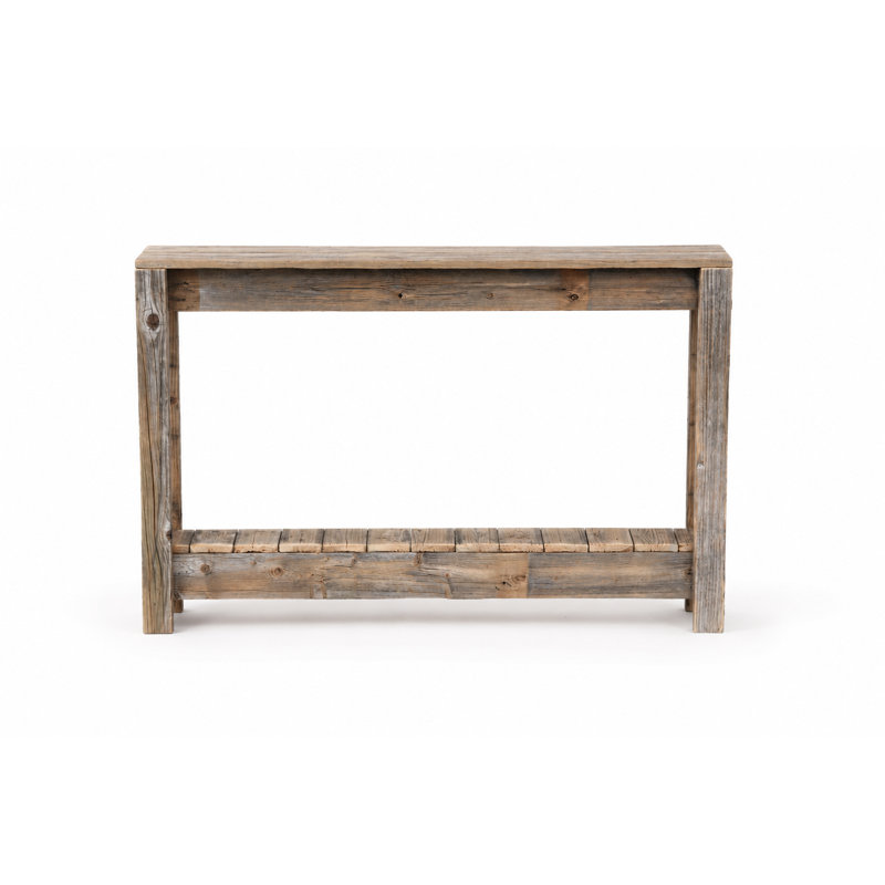 Biggs Solid Wood Console Table, Natural, 28" H x 46" W x 8" D