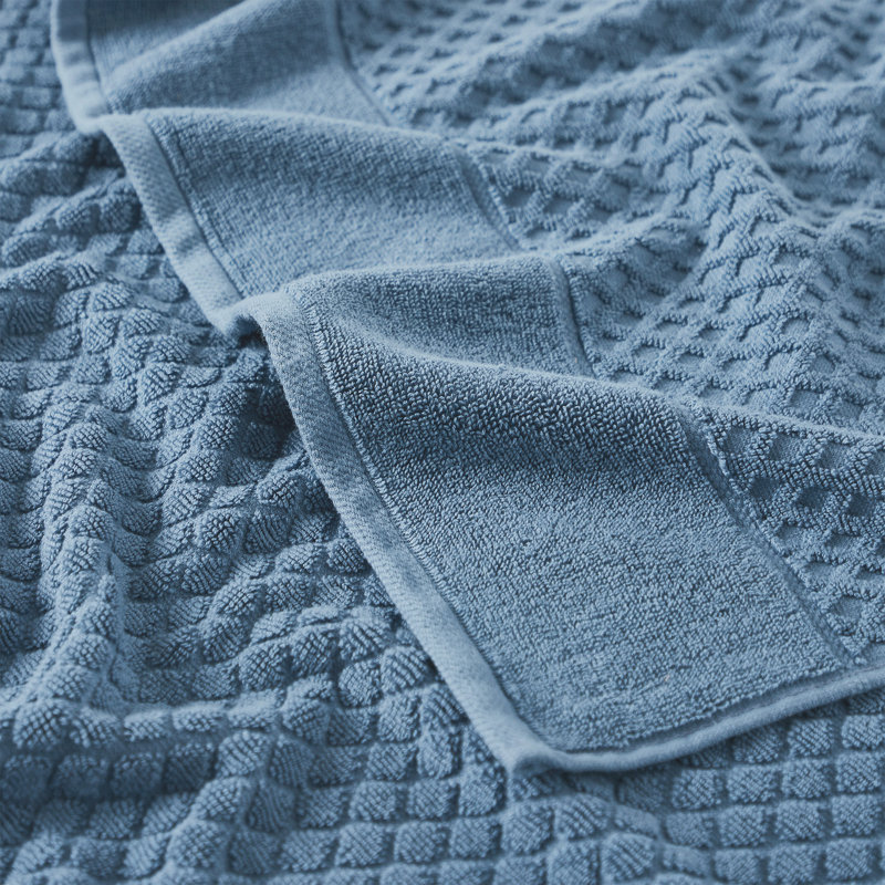 Ensemble de serviettes 100% coton ultra doux et absorbant, Bleu, Serviettes de bain - paquet de 4