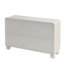Armoire de rangement en verre 47,25 po du sol au plafond pour la cuisine, le salon et la salle de bain (blanc)