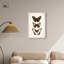 Décoration murale papillon empilable sur toile par Art Remedy, cadre blanc, 20 x 30-623696679-623696682