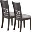 Chaises de salle à manger à finition grise (2), sièges très rembourrés, modernes et en bois d'hévéa, de 2, gris, style contemporain
