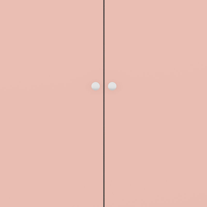 Sydnea 2 Door Wardrobe, Pink