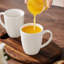 Ensemble de tasses à café 4 pièces en céramique blanche | Tasses standard 11 oz, usage quotidien classique-122829691