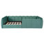 Lit double tapissier en velours vert citrouille-131204989