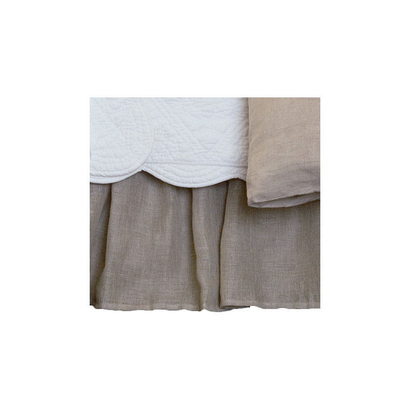 Voile 18" Bed Skirt, Natural, Twin