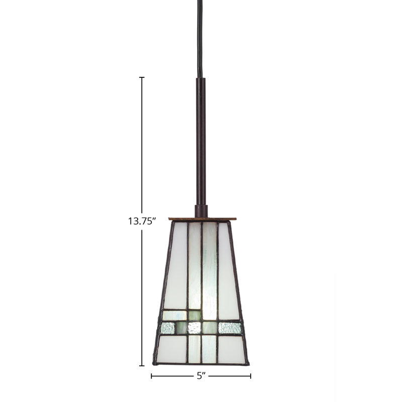 Mini-luminaire suspendu à cordon Eurig présenté en finition granit foncé avec verre carré New Deco de 5 po