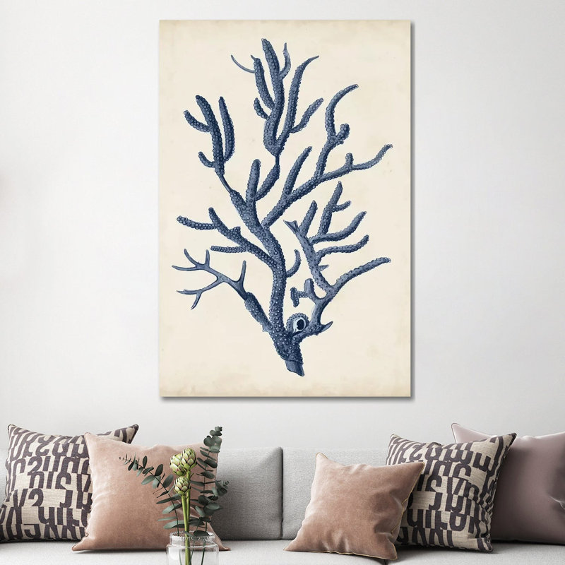 Indigo Coral IV by Vision Studio - Wrapped Canvas Print, 152.5 cm H x 101.5 cm W