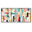 Ensemble de 2 collages carrés Urban Chic-2058183228-2058183229