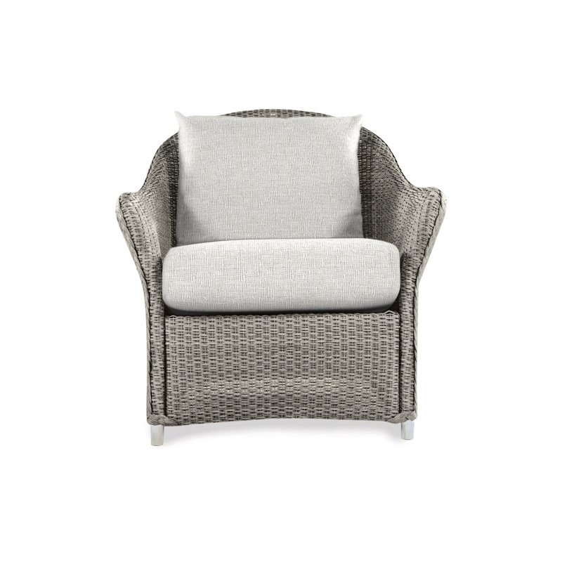 Weekend Retreat Outdoor Lounge Chair, Pewter, Canvas Natural Sunbrella® Canvas