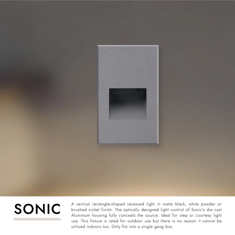 Sonic LED Step Light, Brushed Nickel, 120V