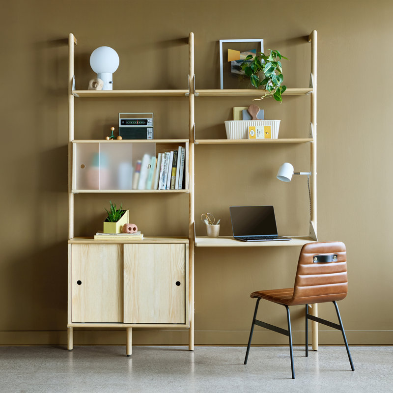 Branch-2 Multi Storage Unit with Shelves, Black, 84" x 65" x 19"