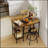 Bar Table and Chairs Set for 2, 3 Pieces Pub Dining Table Set, 2 Bar Stools PU Upholstery Seat