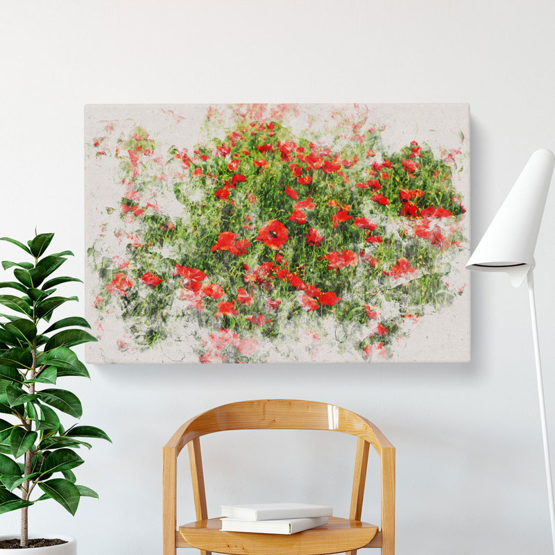 Field of Poppies Vol.2 - Wrapped Canvas, 50cm H x 76cm W x 3cm D