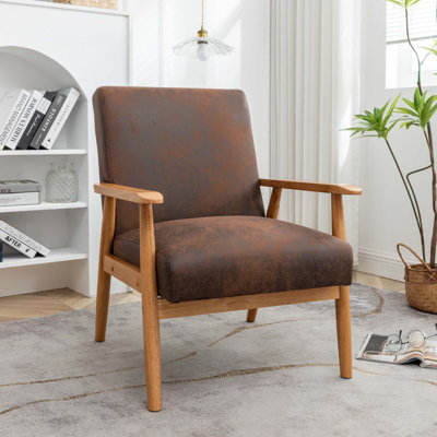 Fauteuil de style moderne Mid-Century de 25,38 po de largeur