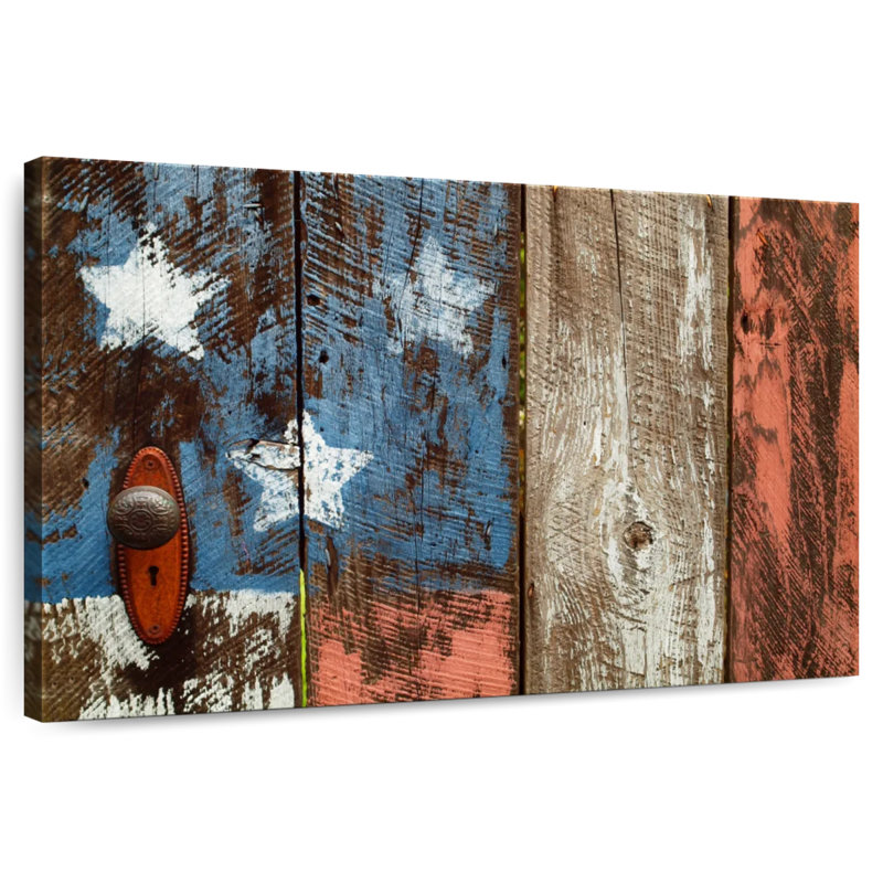 Borges Wooden American Flag Stars, 20" H x 30" W