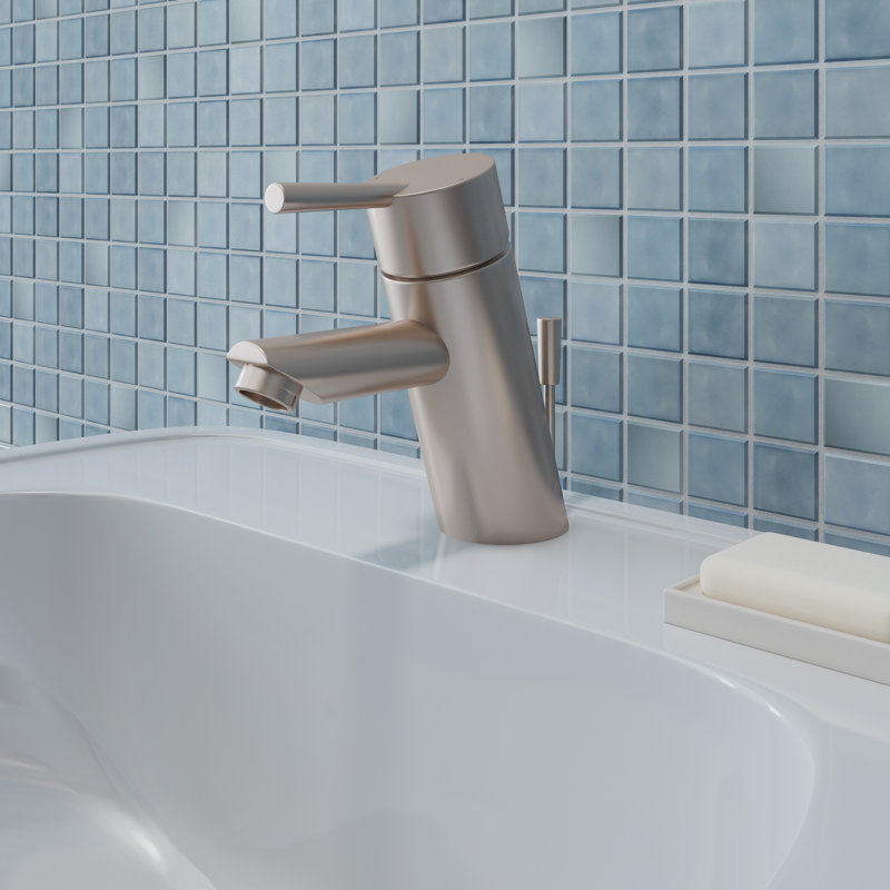 Single-Hole Bathroom Faucet, PVD Brushed Nickel