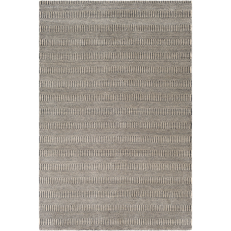 Teton Wool Floral Area Rug in Teal, Rectangle 2' x 3'
