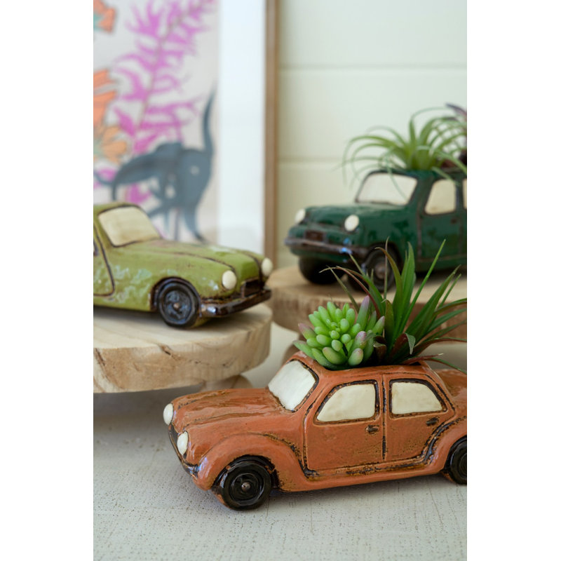  Vintage Style Ceramic Car and Truck Planters – Set of 3
