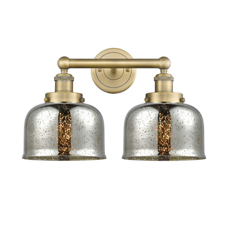 Arlester 2 - Light Dimmable Vanity Light, Brushed Brass, Silver Plated Mercury