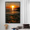 Coucher de soleil sur le coucher de soleil, art mural: affiche sur toile pour la maison