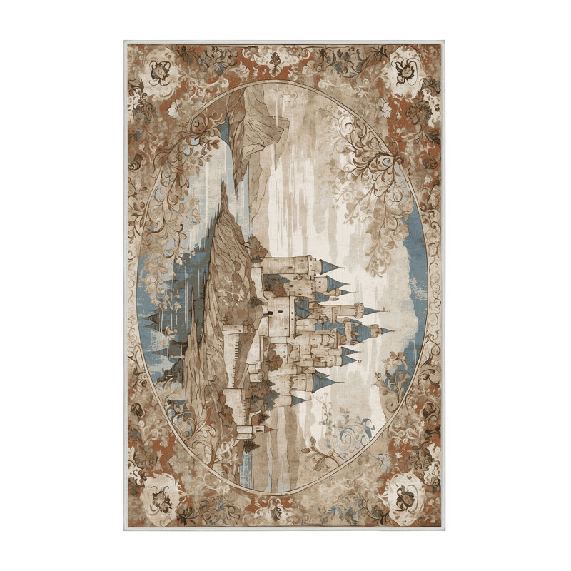 Golden Drawbridge Rug, Rectangle 2' x 3'