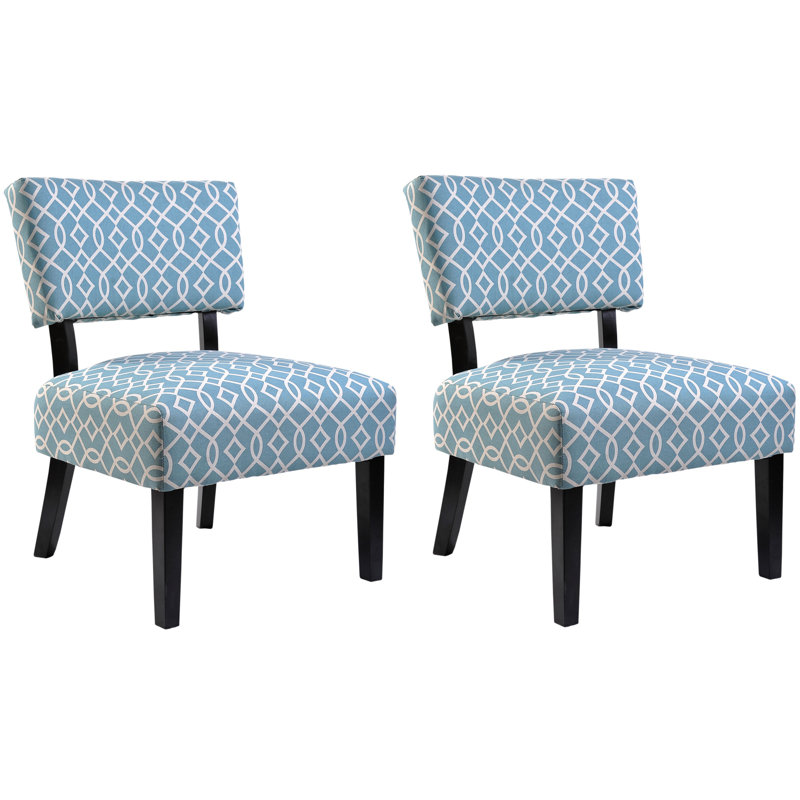 Phyllis 22.5" Wide Linen Slipper Chair, Blue