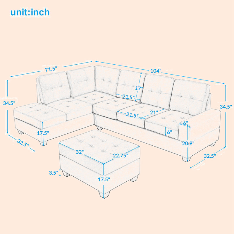 104'' Velvet Sofa, Light  Gray Velvet