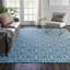 Tapis géométrique bleu / ivoire Kardinya-332787918