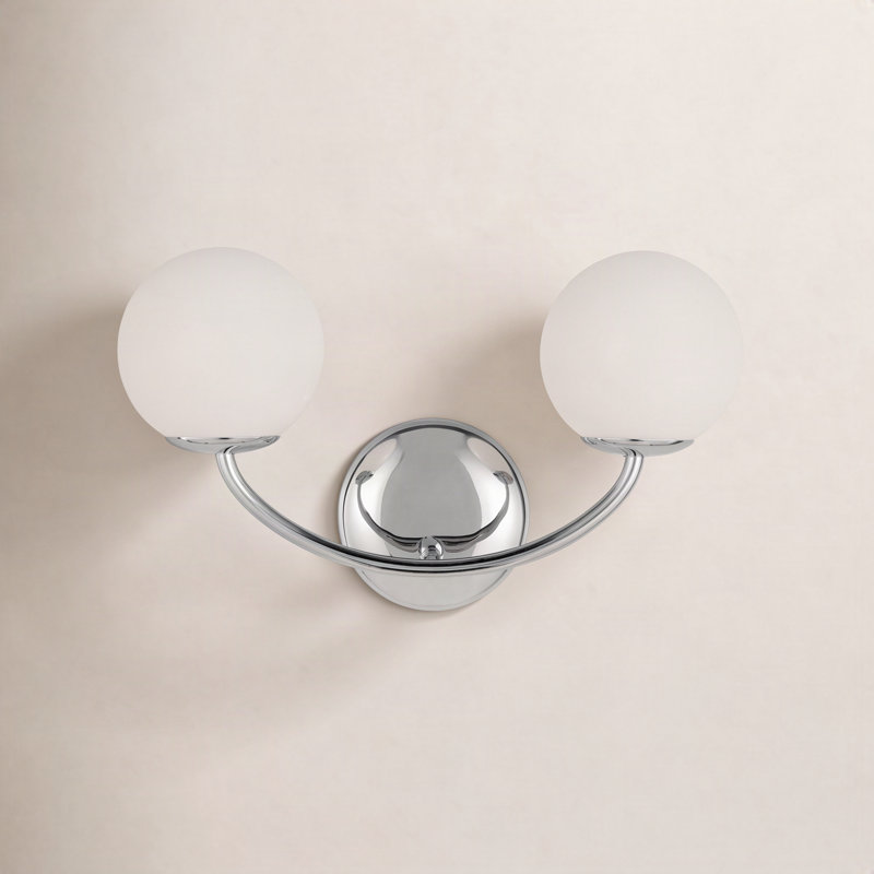 Alain 2-Light Dimmable Vanity Light, Polished Nickel