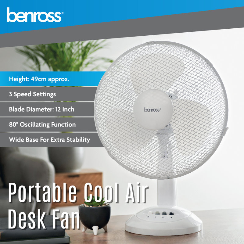 Benross 47Cm Oscillating Personal Fan