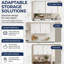 Armoires de buanderie 59 po avec tablette réglable, grande armoire de rangement murale pour la lessive, la salle de bain et la cuisine-124612523