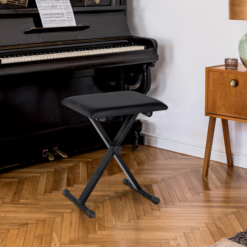 Banc de piano réglable, tabouret de piano pliant en X