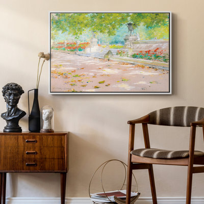 Paysage rétro - Toile tendue avec châssis encadré LXI