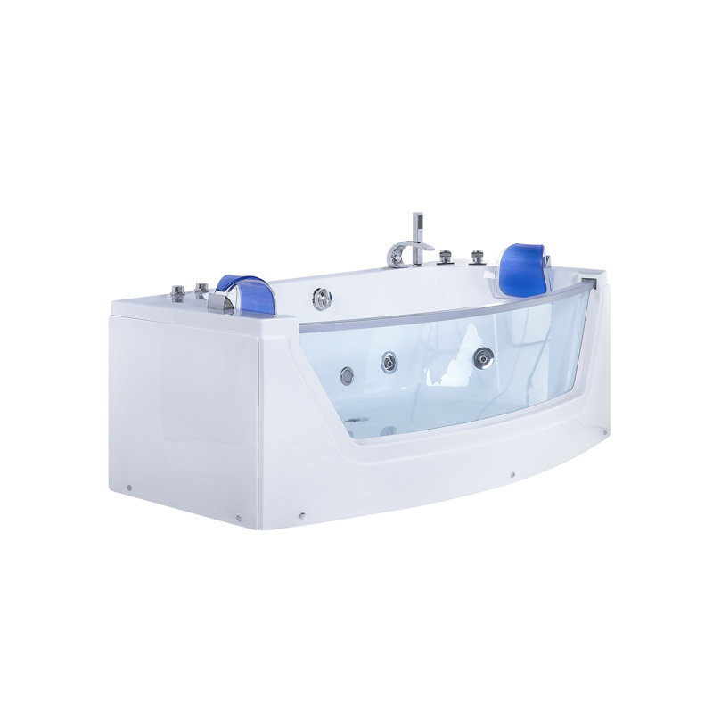 Brantice 1750mm x 850mm Corner Whirlpool Acrylic Bathtub with Tap