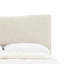 Lit plateforme double recouvert de chenille beige