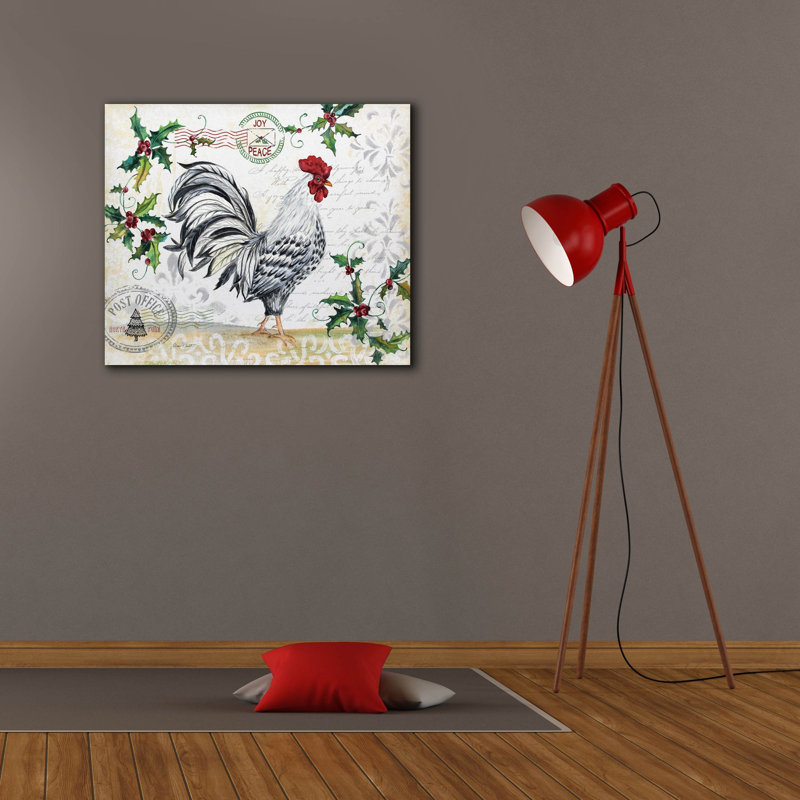 "Epic Graffiti" Seasonal Rooster 12 "par Jean Plout, art mural sur toile, H 26 po x l 30 po x P 1,5 po