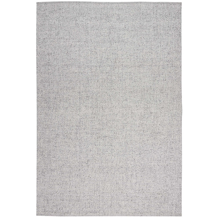 Tapis de zone argenté noué la à la main Tobiano